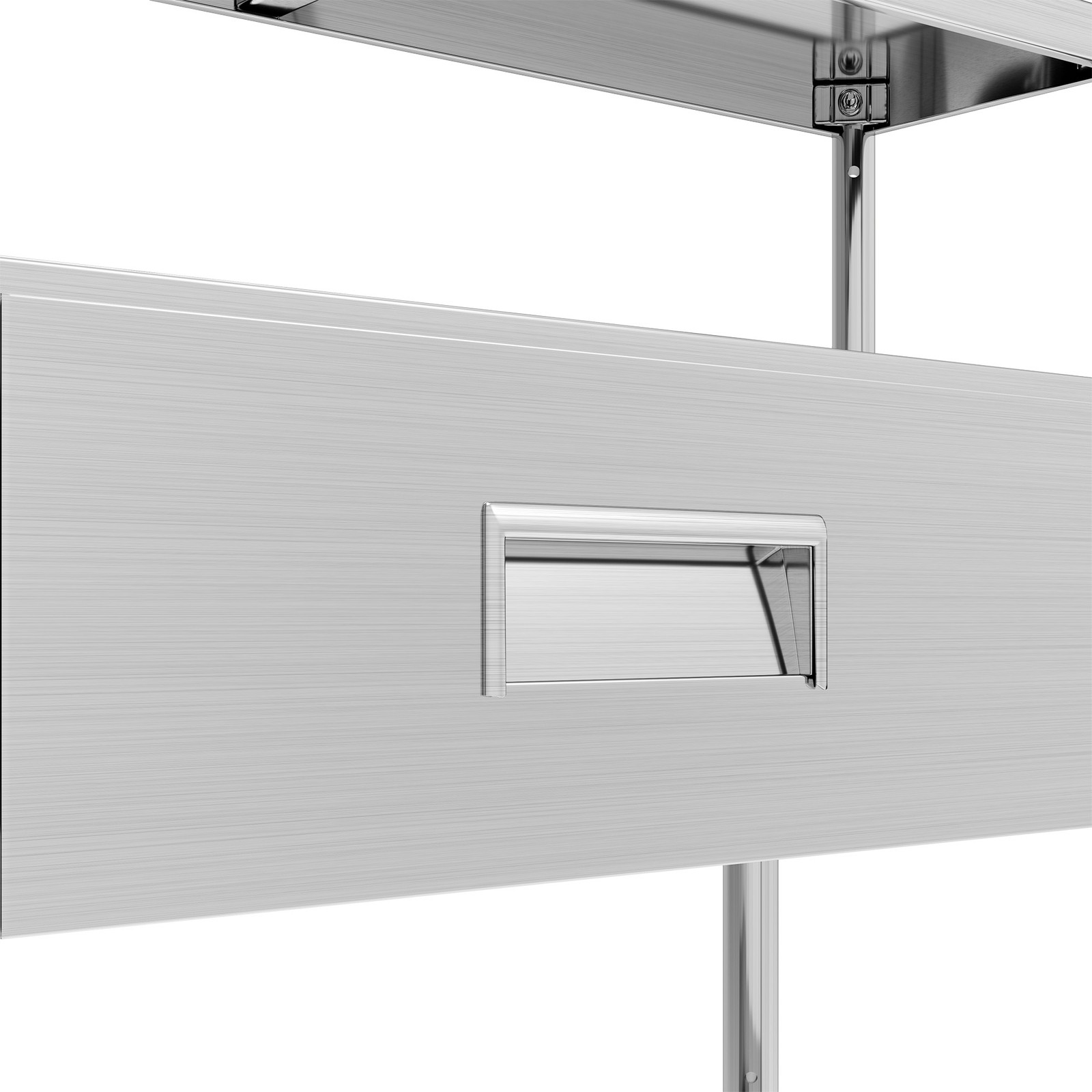 72" X 24" Worktable Stainless Steel Table with Overshelves with 72" X 12" Shelf