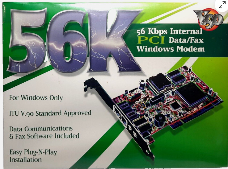 Actiontec 56 kbps internal pci data/fax windows modem