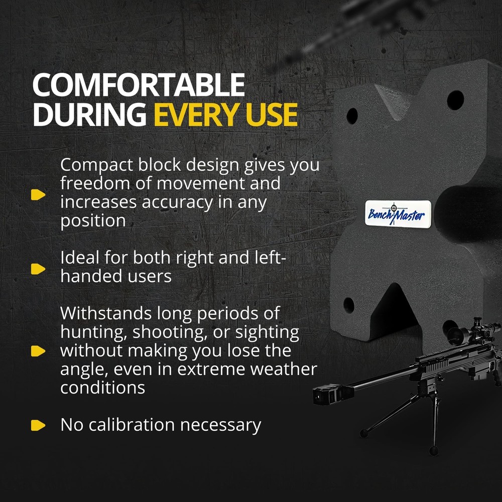 BenchMaster X-Block Shooting Rest, Multiple Sizes, Precision-Enhancing Rifle ...