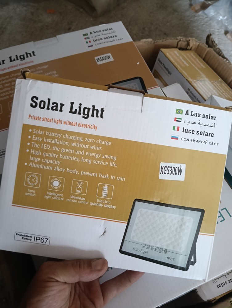 SOLAR LED HEADLIGHT WITH PANEL + IP67 REMOTE CONTROL | AUTOMATIC LIGHTING