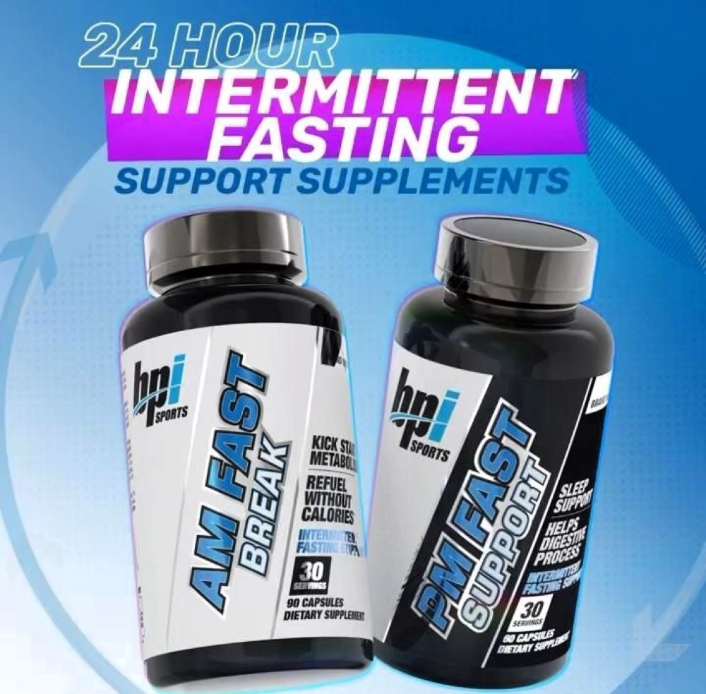 Intermittent Fasting Support Combo AM Fast Break + PM BPI Supplements EXP 05/24
