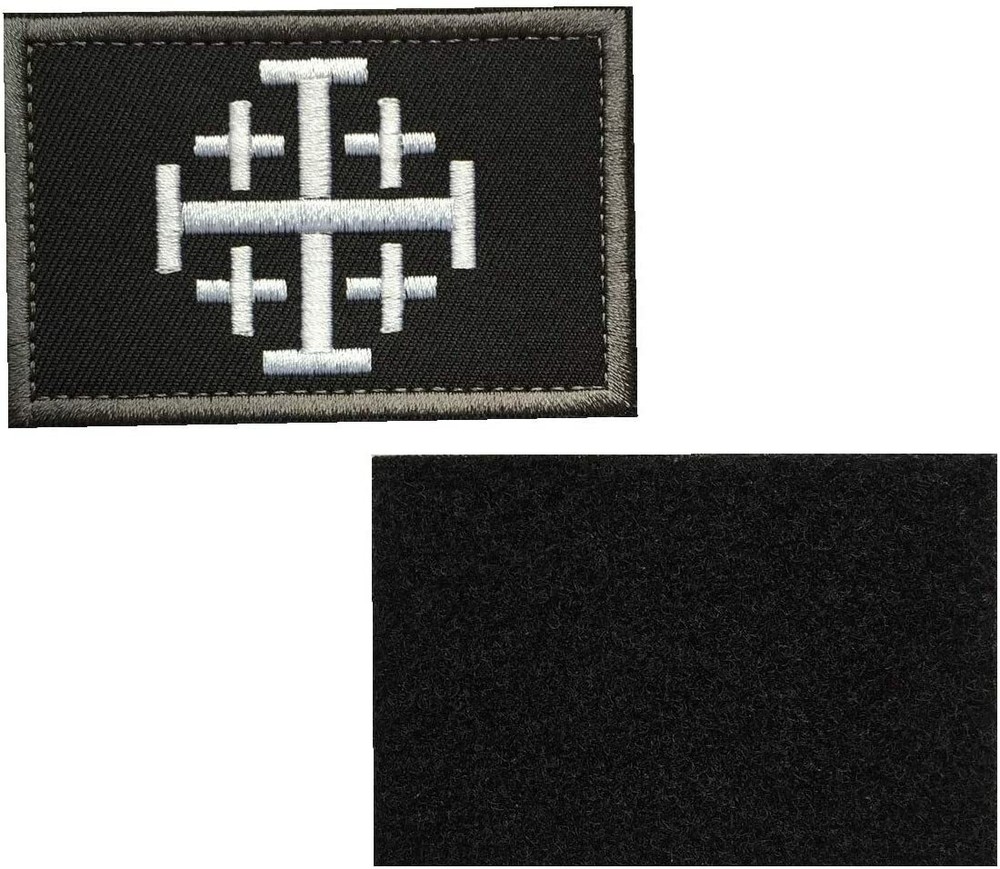 Templar Knight Crusader Holy Shield Jerusalem Christian Cross Hook Loop Patch