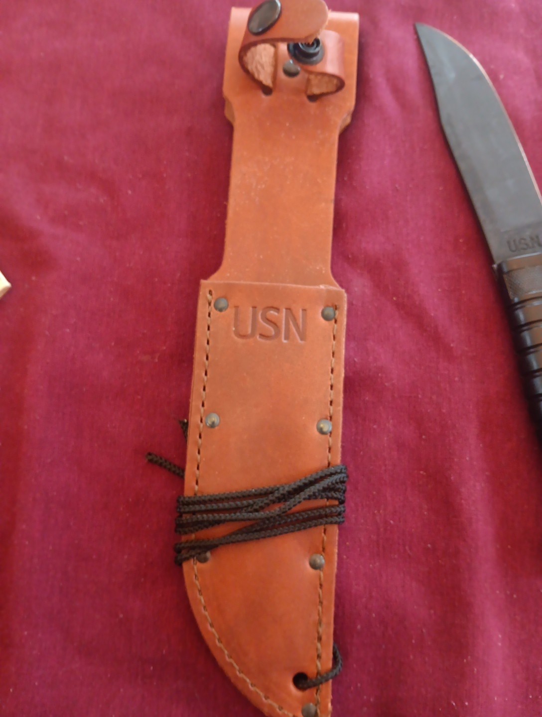 WWII US Navy USN Mark 1 Fighting Knife Colonial W/Scabbard Providence, RI Remake