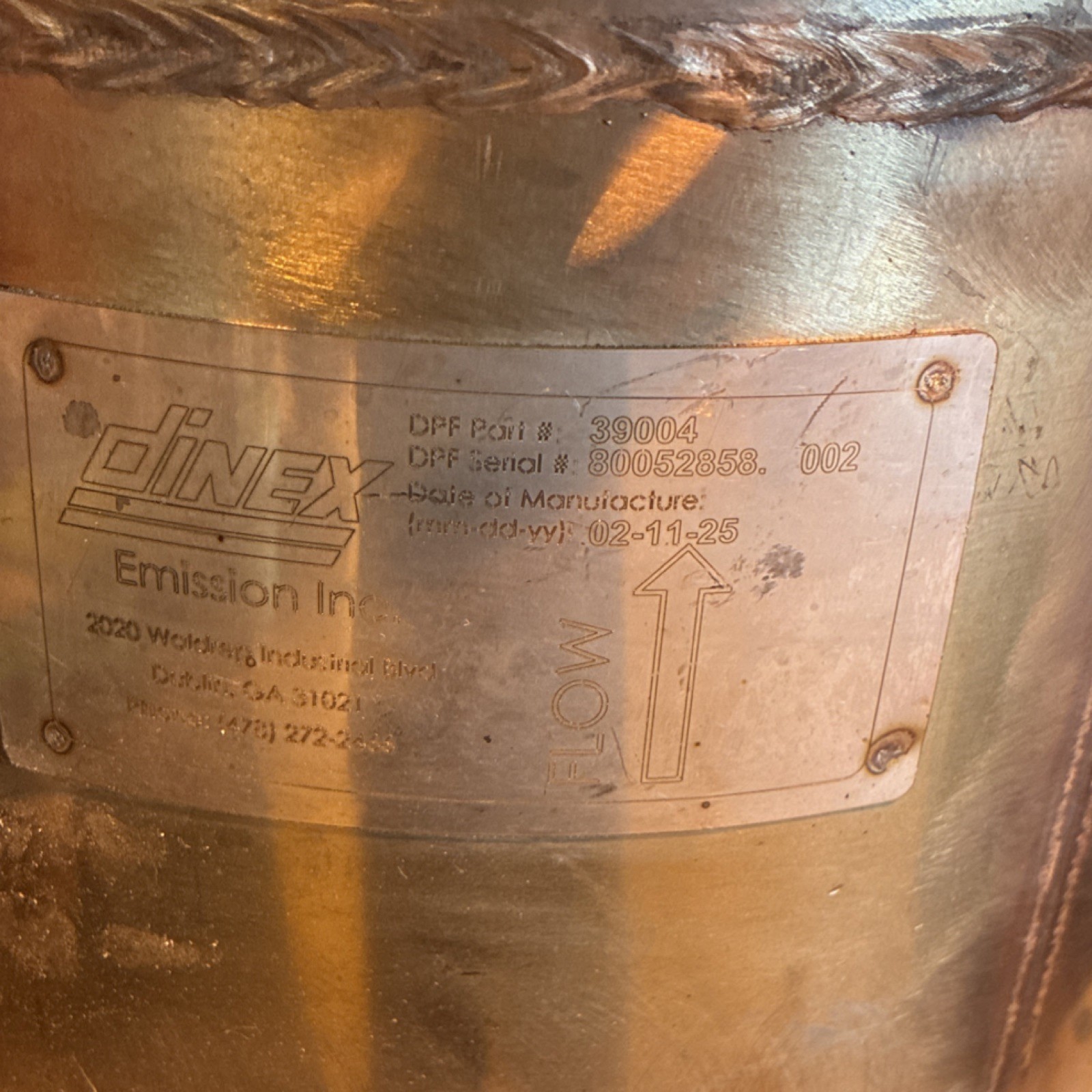 Brand New Dinex DPF for Isuzu NPR 4HK1