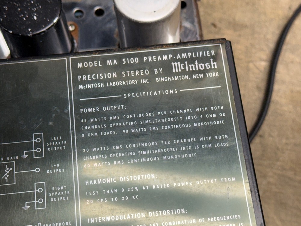 McIntosh MA5100 Stereo Integrated Amplifier