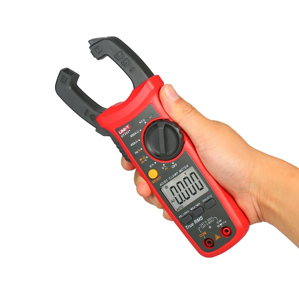 UNI-T UT203 Digital Clamp meter Auto Range DMM 400A Ohm AC DC Volt Amp Data hold