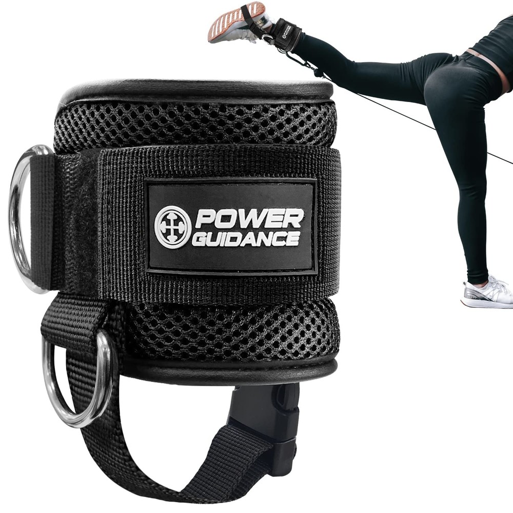 POWER GUIDANCE Ankle Strap for Cable Machine Professional Kickback Ankle