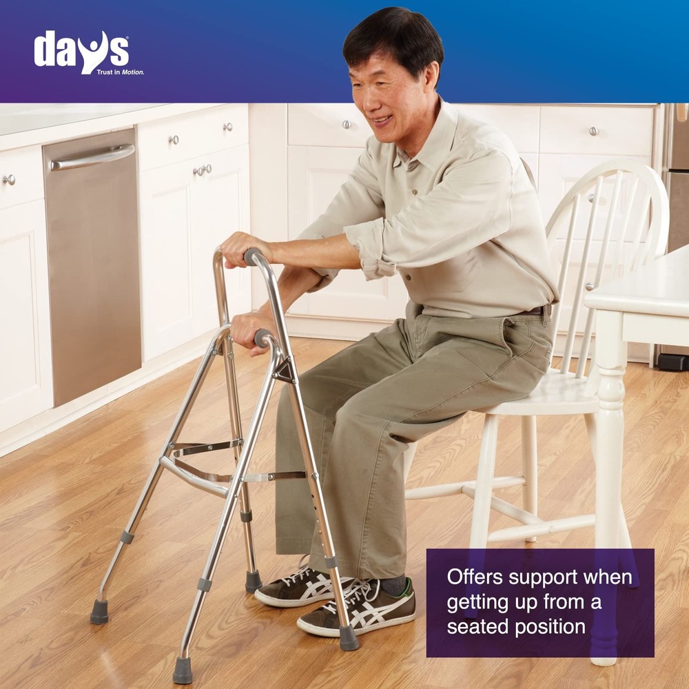Days Hemi Walker Mobility Aid - Elderly, Disabled, One Arm Support, Folding