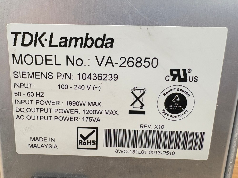 Used | Siemens SC2000 10436239 VA-26850 PSU MOD 3 TDK-Lambda - Great Condition