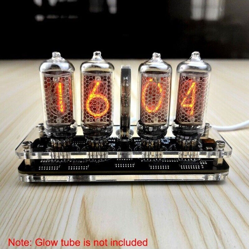 IN-8 4-Digit Nixie Clock Tube Innovative Desktop Clock Sleek Home Decor Basic US