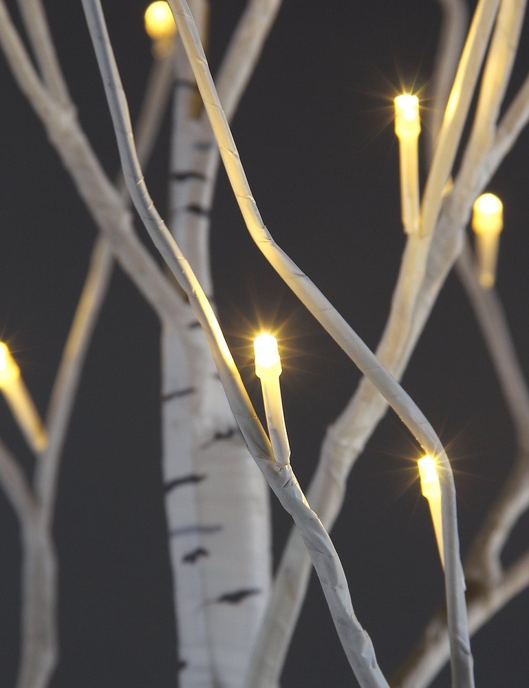 LIGHTSHARE Lighted Tree 8FT 132 LED Lighted Birch Tree for Decoration Inside ...