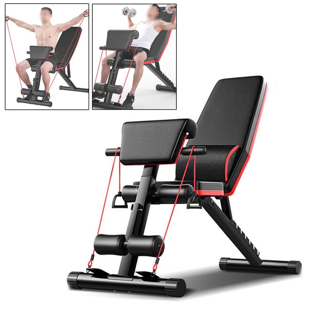 Adjustable Strength Training Bench Training Bench for Full Body Workout Black