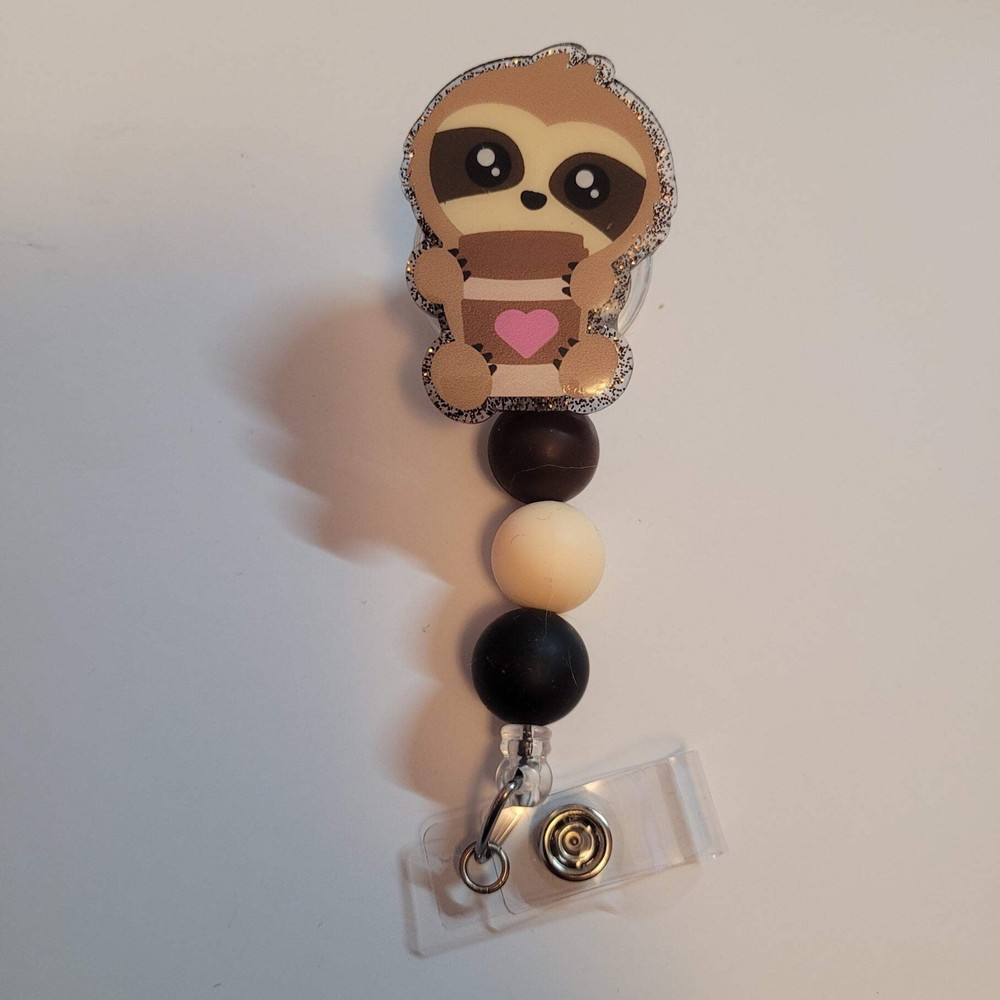 Badge Reel Sloth Chocolate