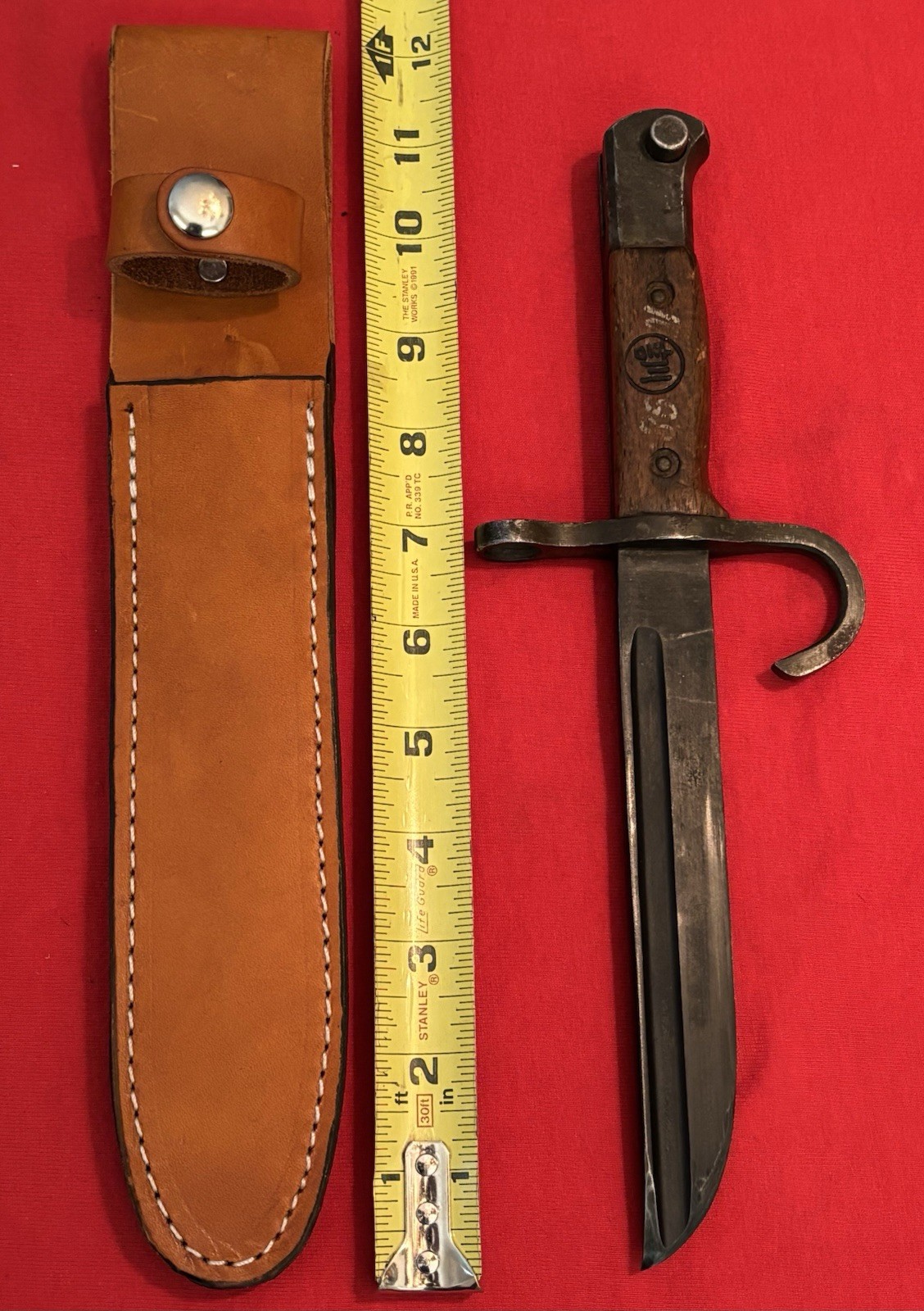 WW2 EARLY JAPANESE - HIRARI SEIKI BAYONET MADE TO A THEATER KNIFE - & NEW SHEATH
