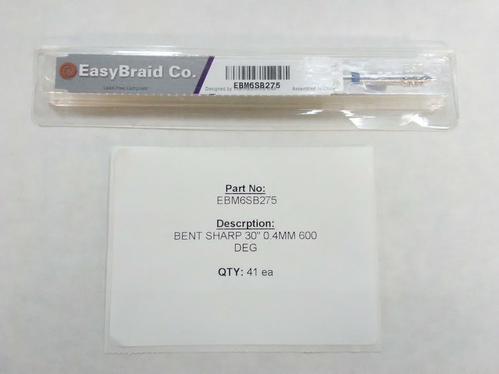 Easybraid Solder Tip EBM6SB275 BENT SHARP 30" 0.4MM 600 DEG