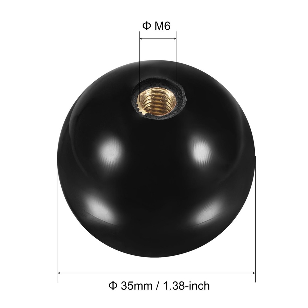 Top Ball Head Joystick Arcade Knob Game Replacement Red/Black