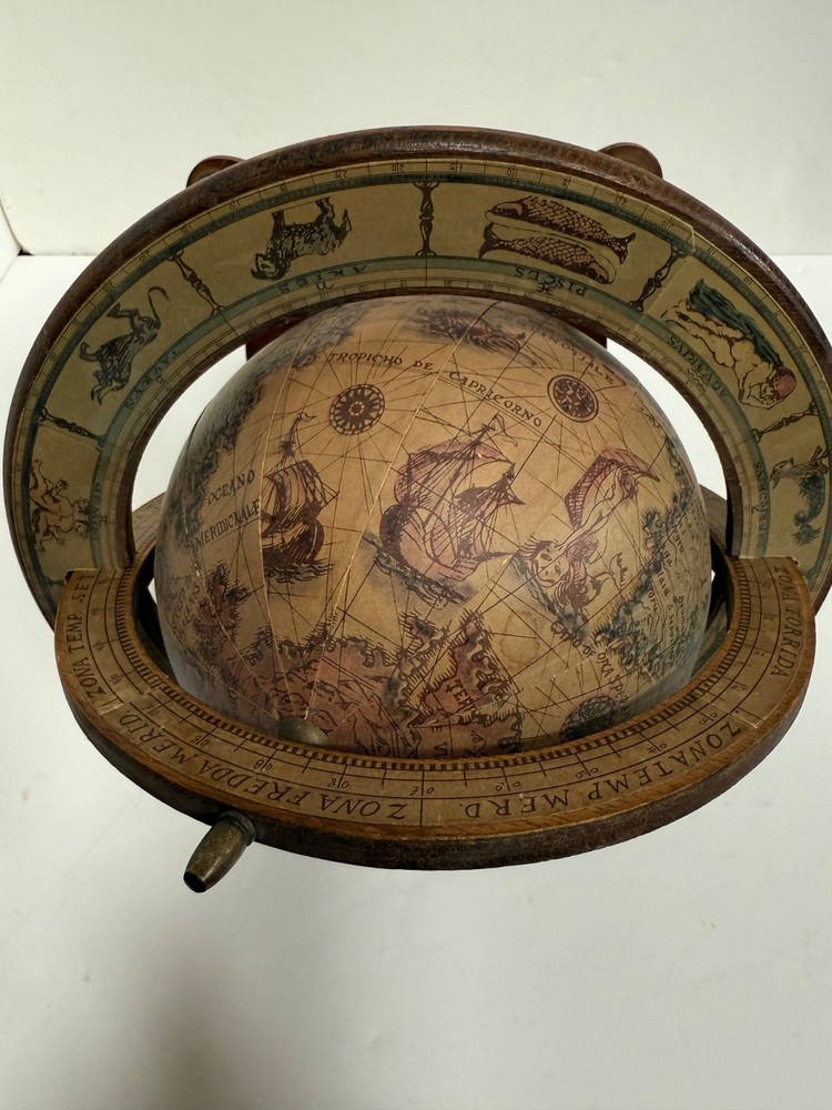 vintage old world tabletop globe