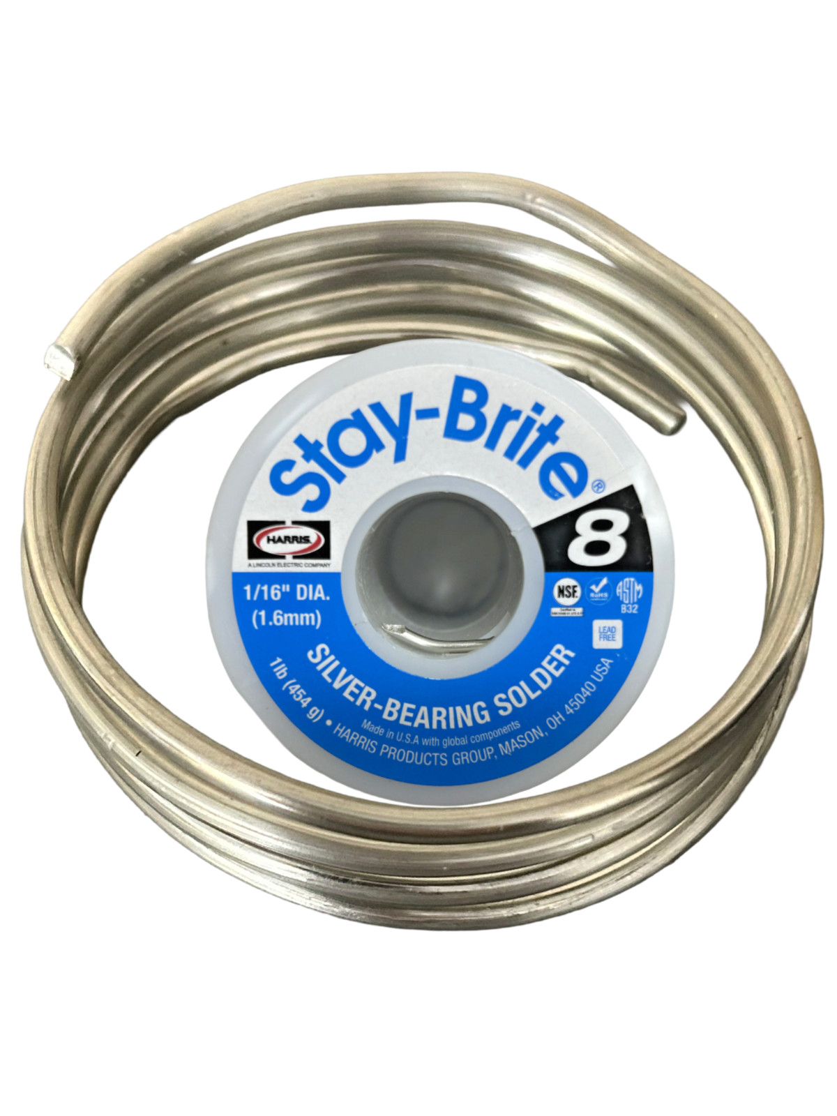 Stay-Brite#8  Silver Bearing Solder  1/16" Or 1/8"  HVAC