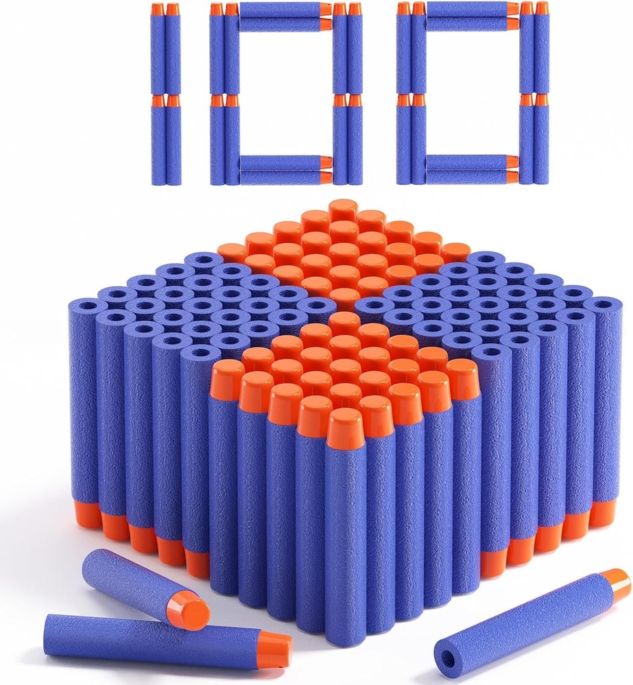 AMOSTING Refill Darts 100PCS Bullets Ammo Pack Compatible for Nerf Blue