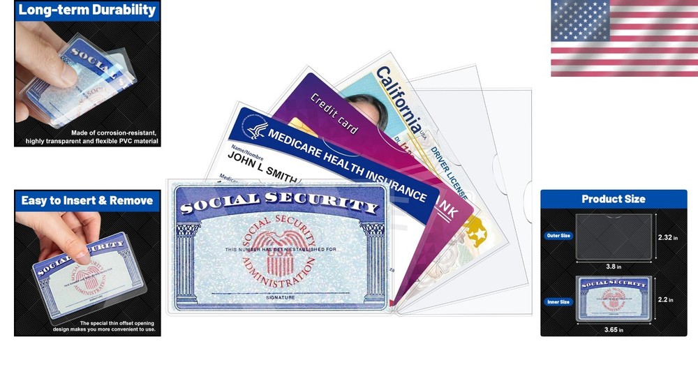 High Transparency 6-Pack Card Protector Sleeves - Waterproof & Durable Design