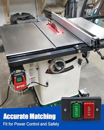 Table Saw Switch 110/ 220V, Single Phase On/Off Switch for Power Control and