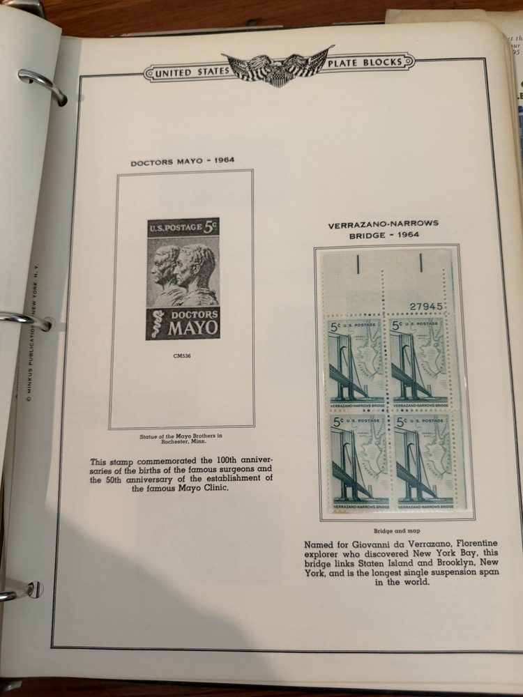 Minkus Publications American Plate Block Album Vol III 1951-1960 with 75 Blocks