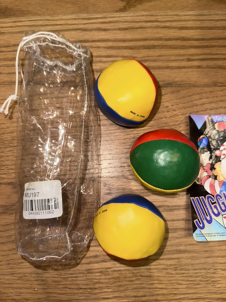 Classic Multicolored Juggling Balls Set – 3-Pack Skill Development Toy