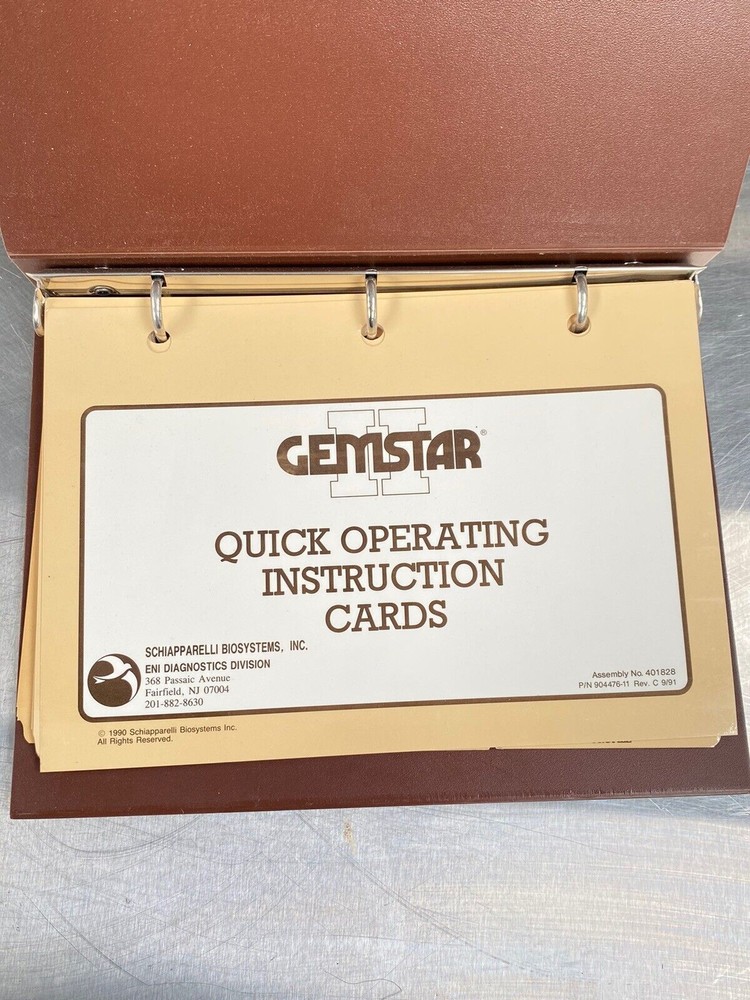 Lot 2 Gemstar Quick Operating Cards - Manual / Users Guide / Instructions Book