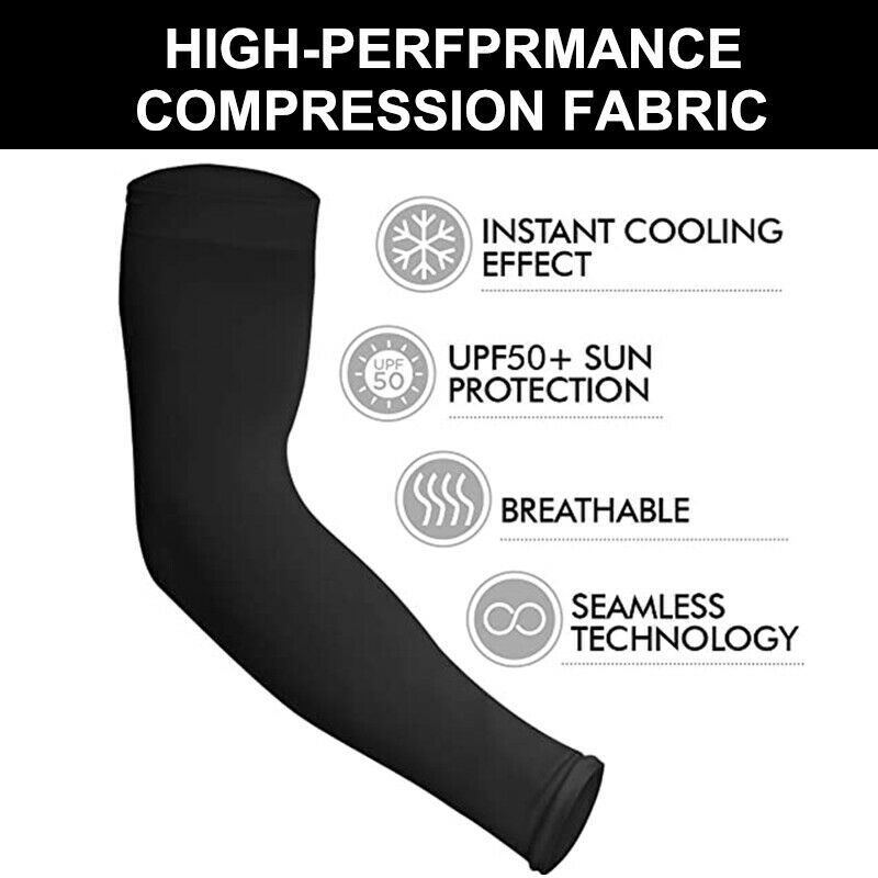 UV Sun Protection Arm Sleeves Tattoo Cover Up - UPF 50 Sports Cooling Sleeves US