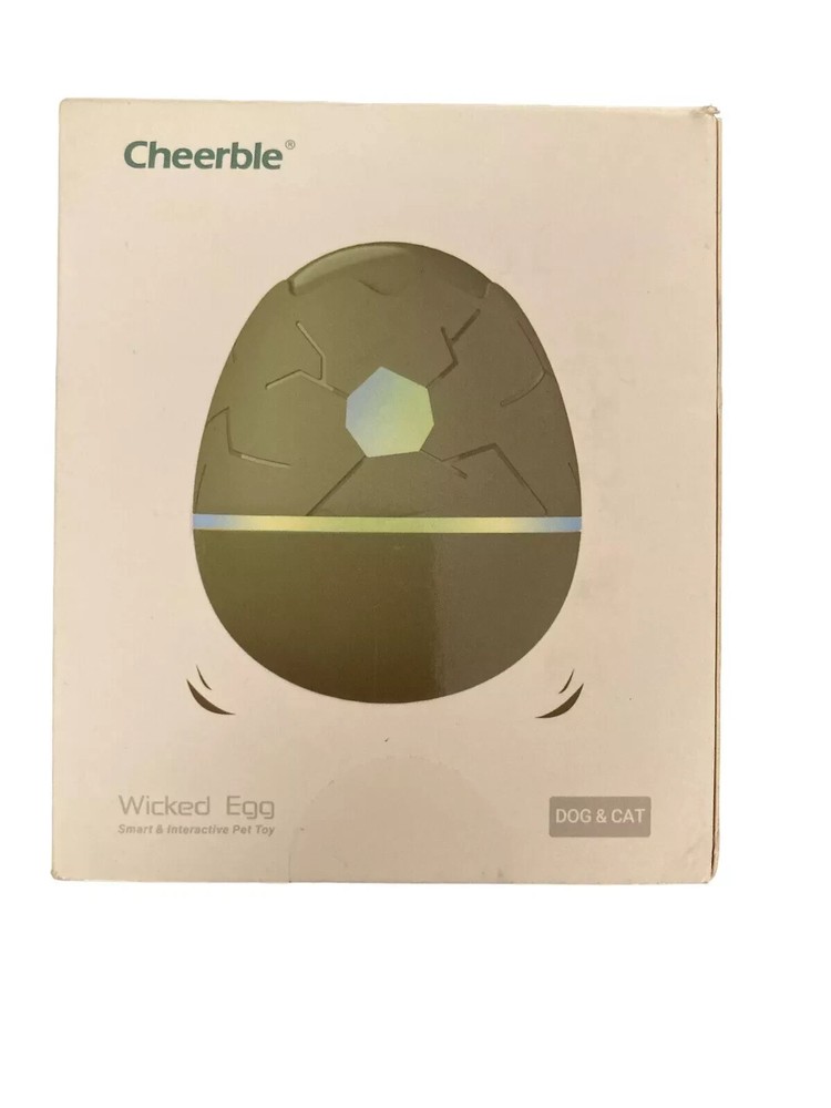 Cheerble Wicked Egg Automatic Interactive Treat Dispensing Pet Toy, 3 Interactiv