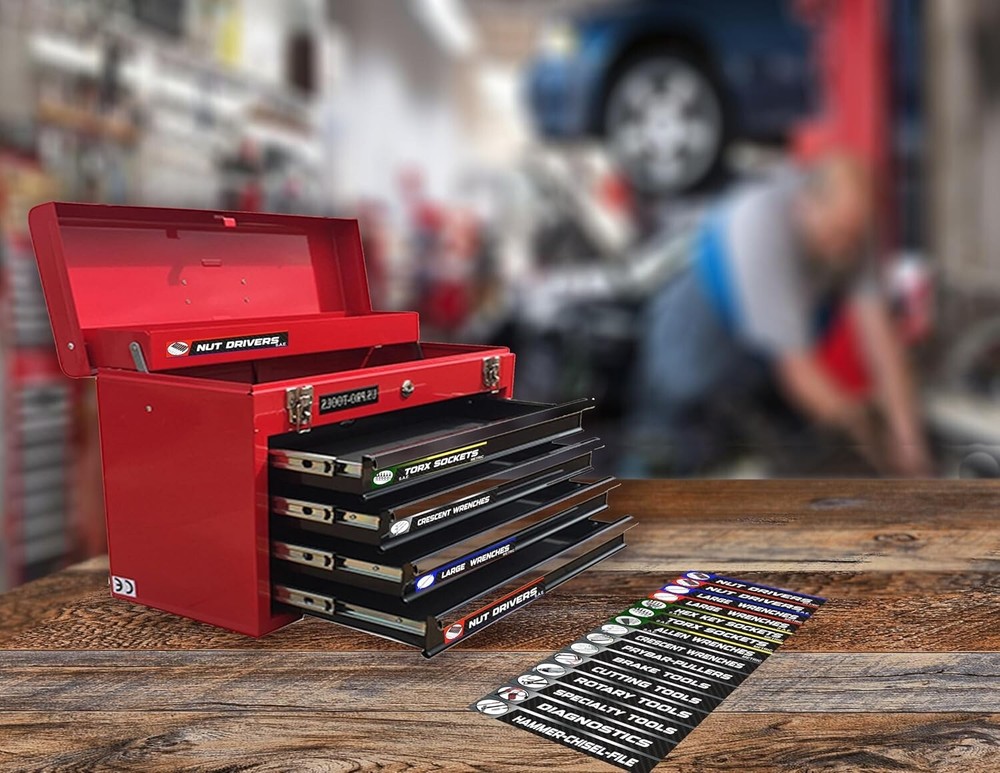 Ultimate Adhesive Toolbox Label Set - 90 Labels - Organize Box Drawers & Tools