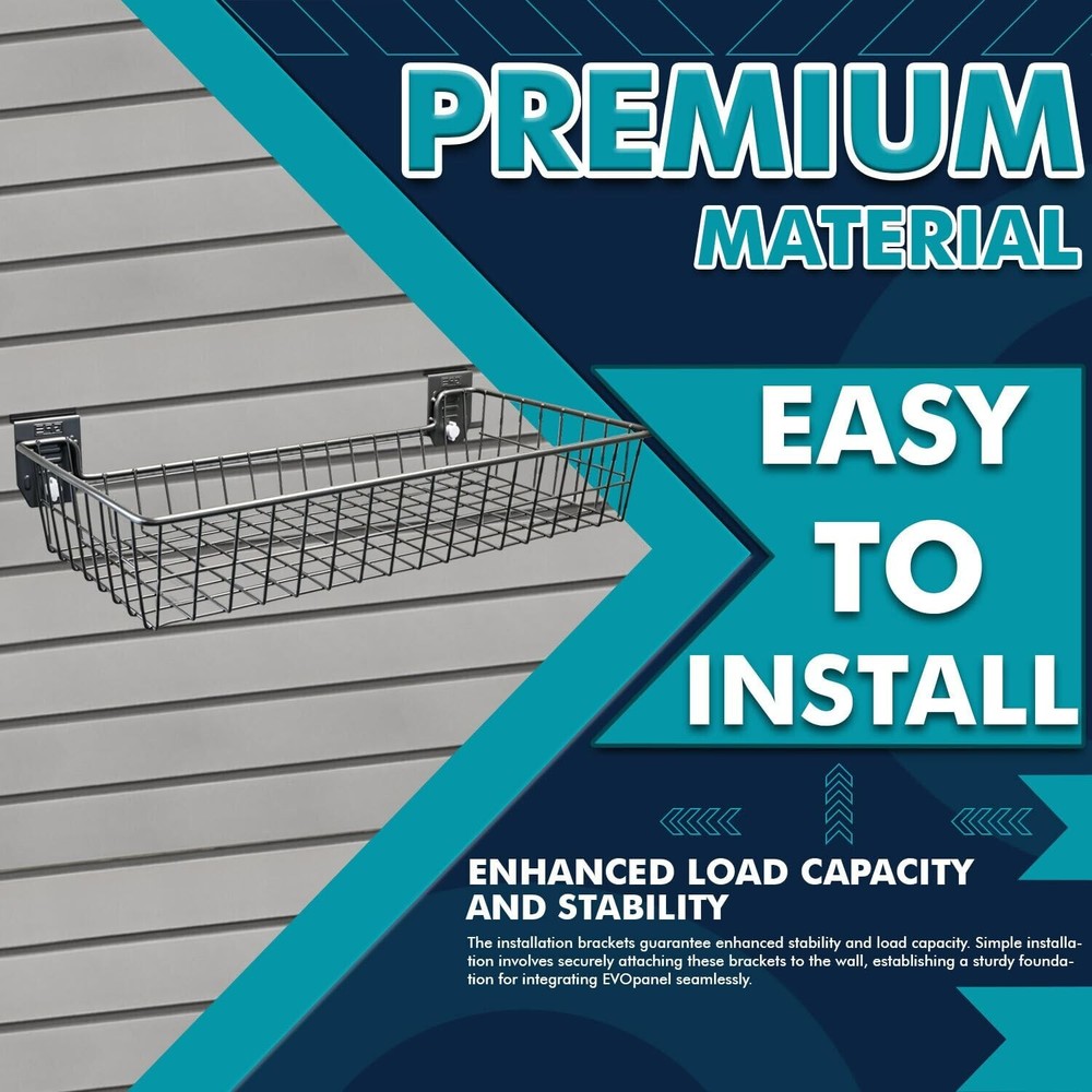 EVOPanel Wall Storage System Shallow Basket EPBAS-450SH