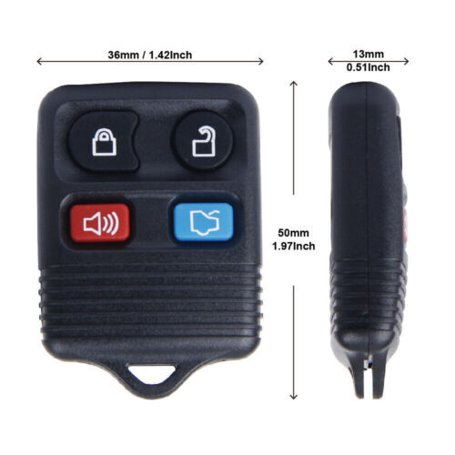 2X Key Fob Clicker Keyless Entry Remote ControlTransmitter Replacement For Ford