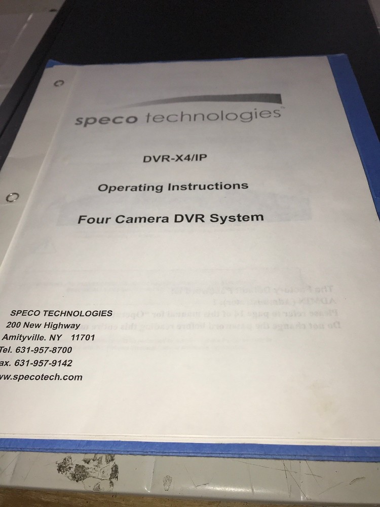 Speco Technoligies DVR-X4/IP Recorder