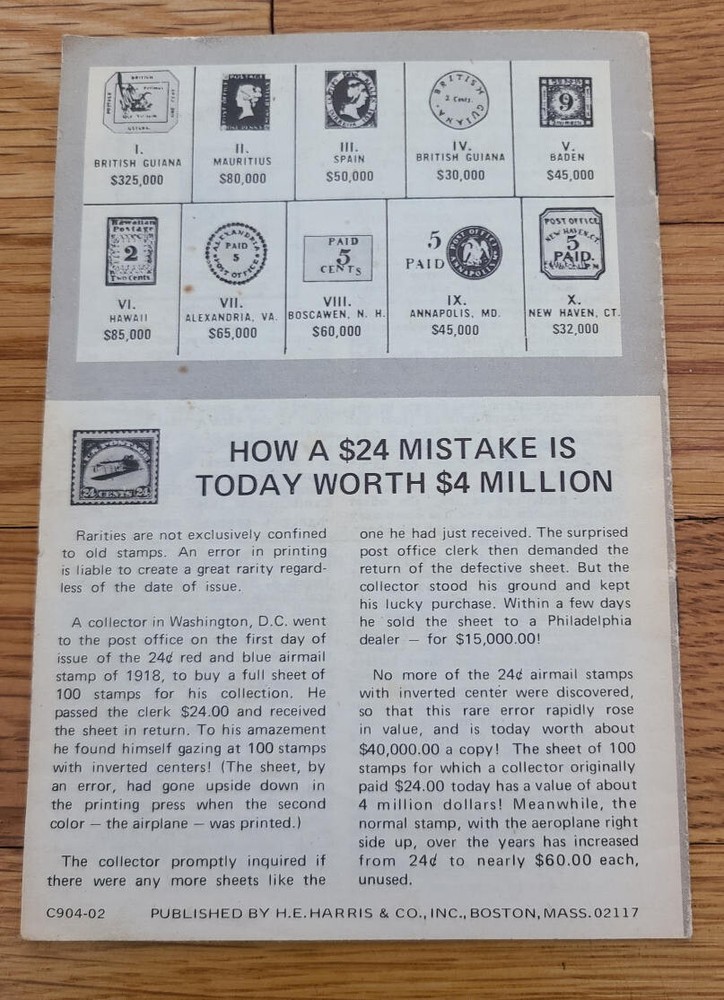Harris Stamp finder book/pamphlet (1975 H.E. Harris Co.)
