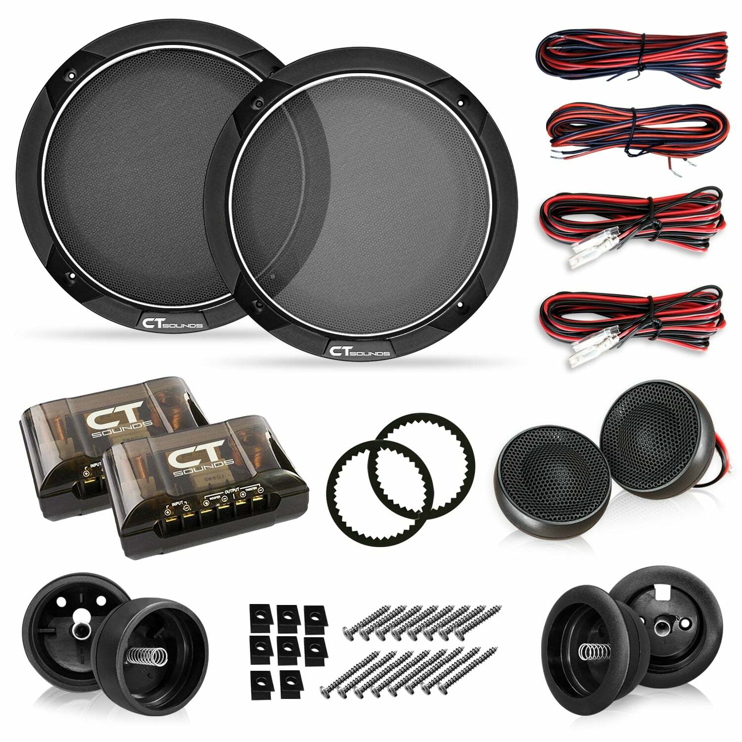 CT Sounds Meso 6.5” 320 Watt 2-Way Premium Component Car Speaker Set.