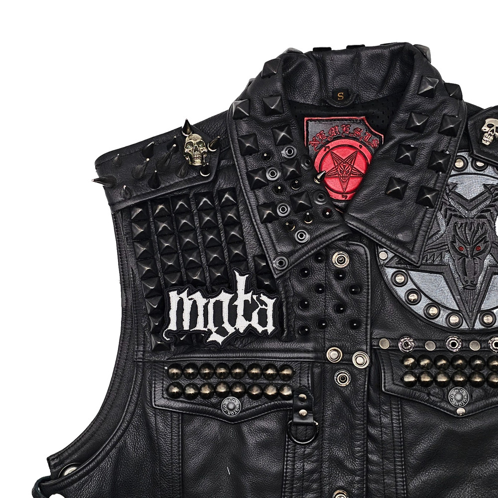 MGLA WHITE LOGO (shaped border) EMBROIDERED PATCH