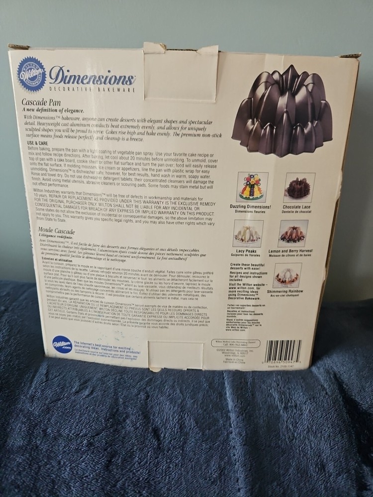 Wilton Dimensions Cascade Pan 11 Cup Capacity Vintage