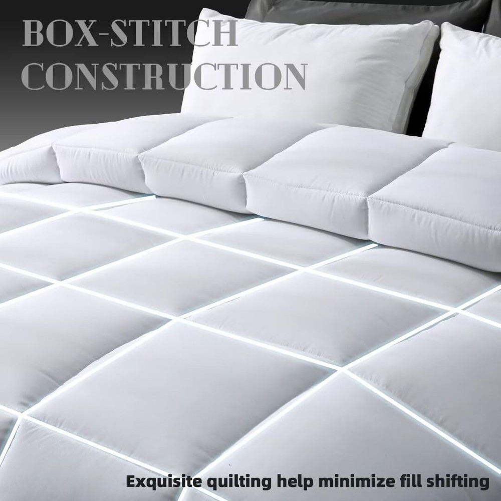 Soft Polyester Fiber Oversized King Comforter - Down Alternative for All Seasons