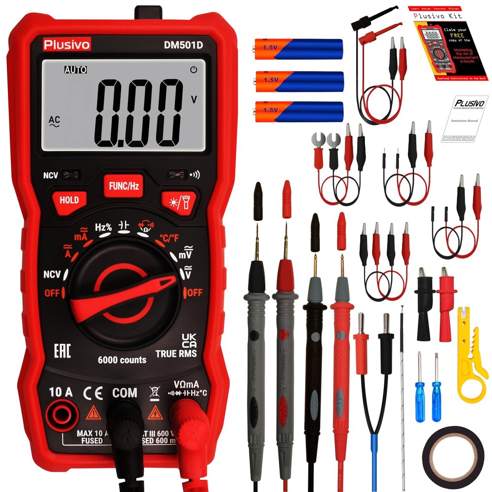 Multimeter 6000 Counts Digital Multimeter Auto Ranging TRMS AC DC Voltmeter