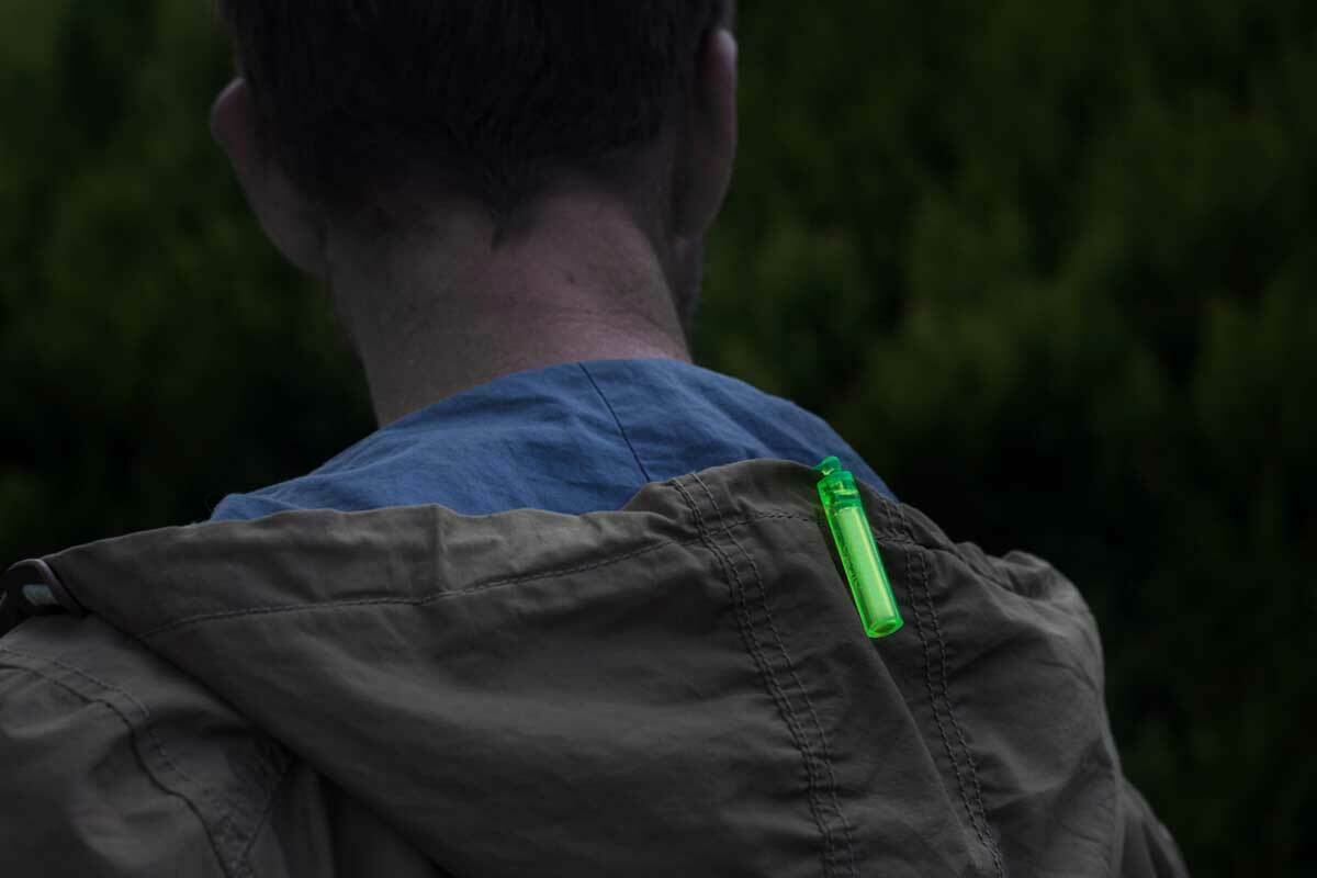 Ni-Glo Solar Gear Marker Dragon Green Recharges By Sun or Light Source Keychain