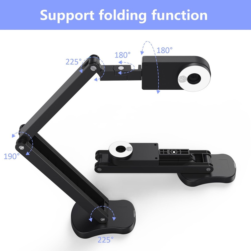 THUSTAR 8MP Document Camera & Webcam 4K with Dual Microphones, USB Visualiser