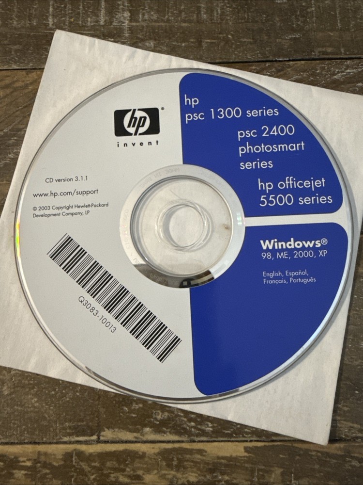 HP PSC 1300 Series Software PC Cd Rom