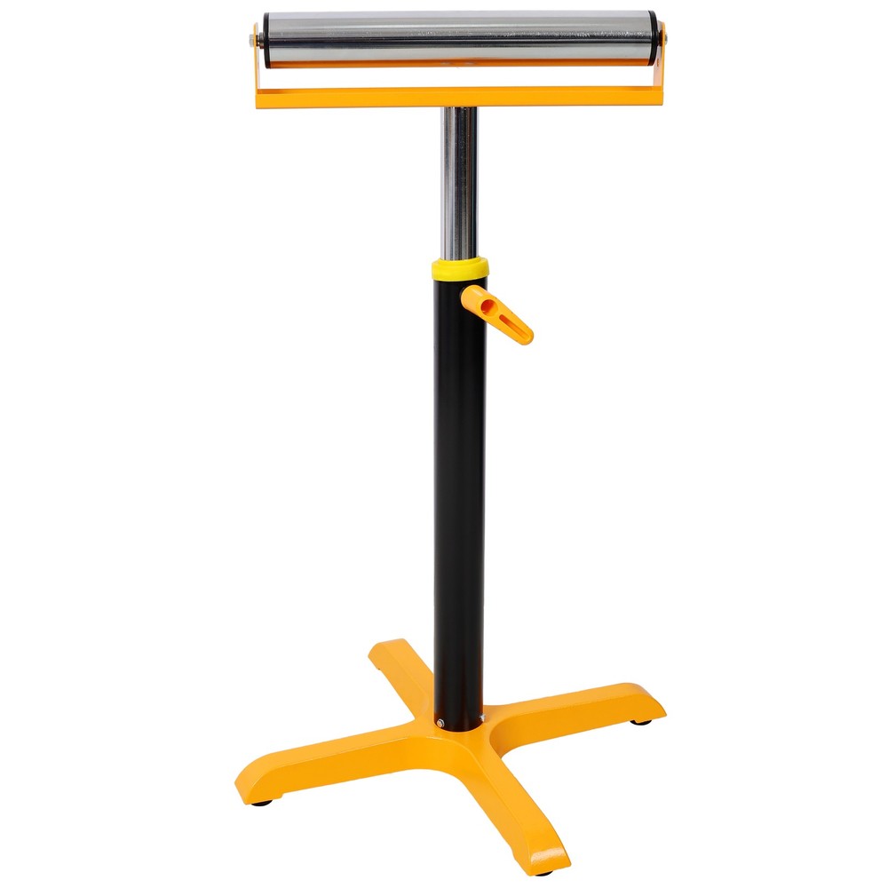 Heavy-Duty Adjustable Roller Stand Material Support for Table Saws 170 lb Yellow