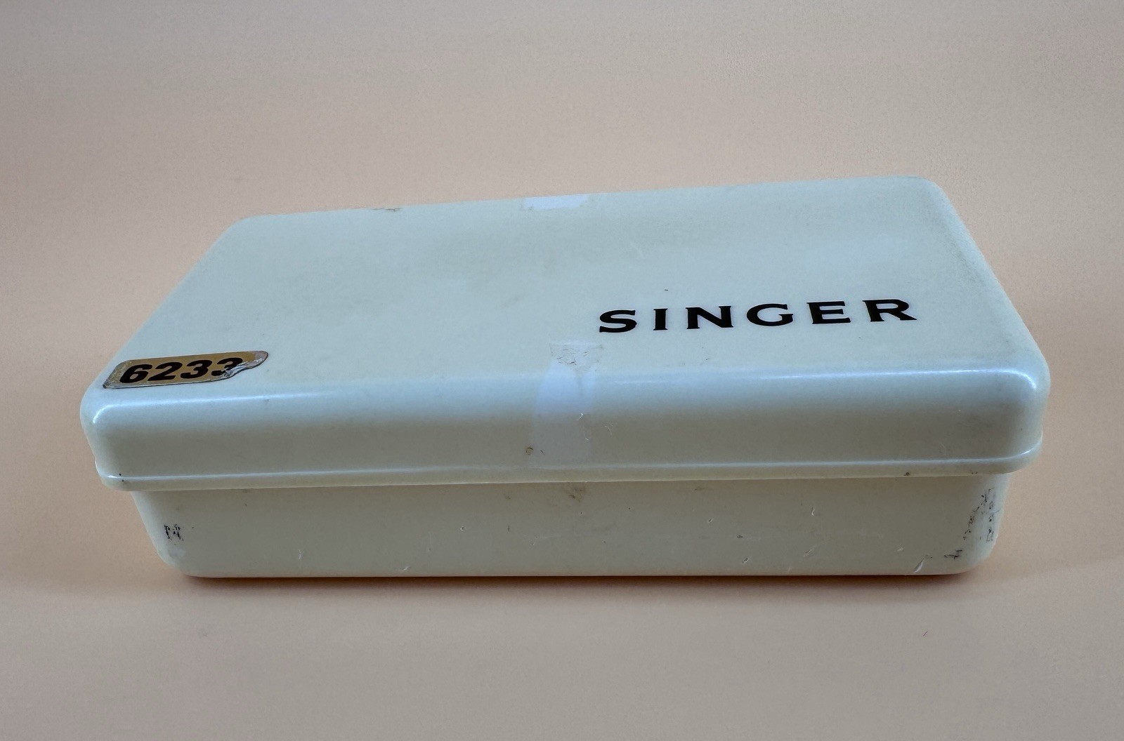 Vintage Ivory Plastic Singer Storage EMPTY BOX
