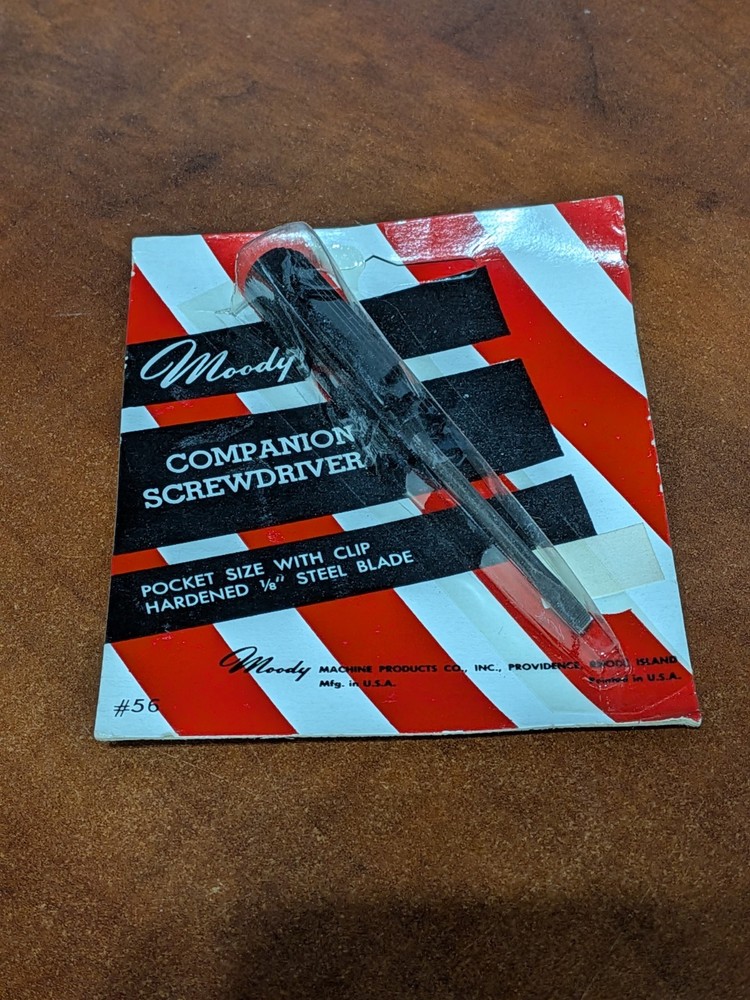Moody Tools Inc. - #56 - Companion Screw Driver - NOS