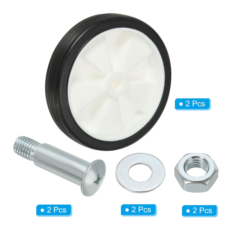 2Pcs 6" Universal Air Compressor Wheel with 0.5" Hole, White