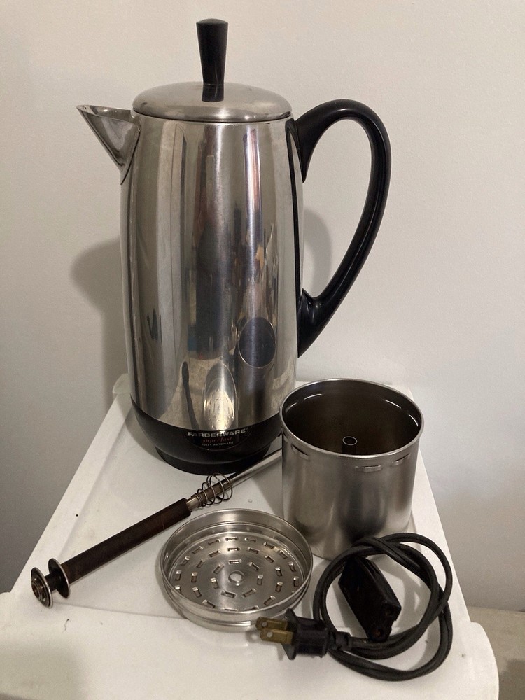 Farberware Superfast Automatic 12 Cup Percolator Coffee Pot Model 142B Tested