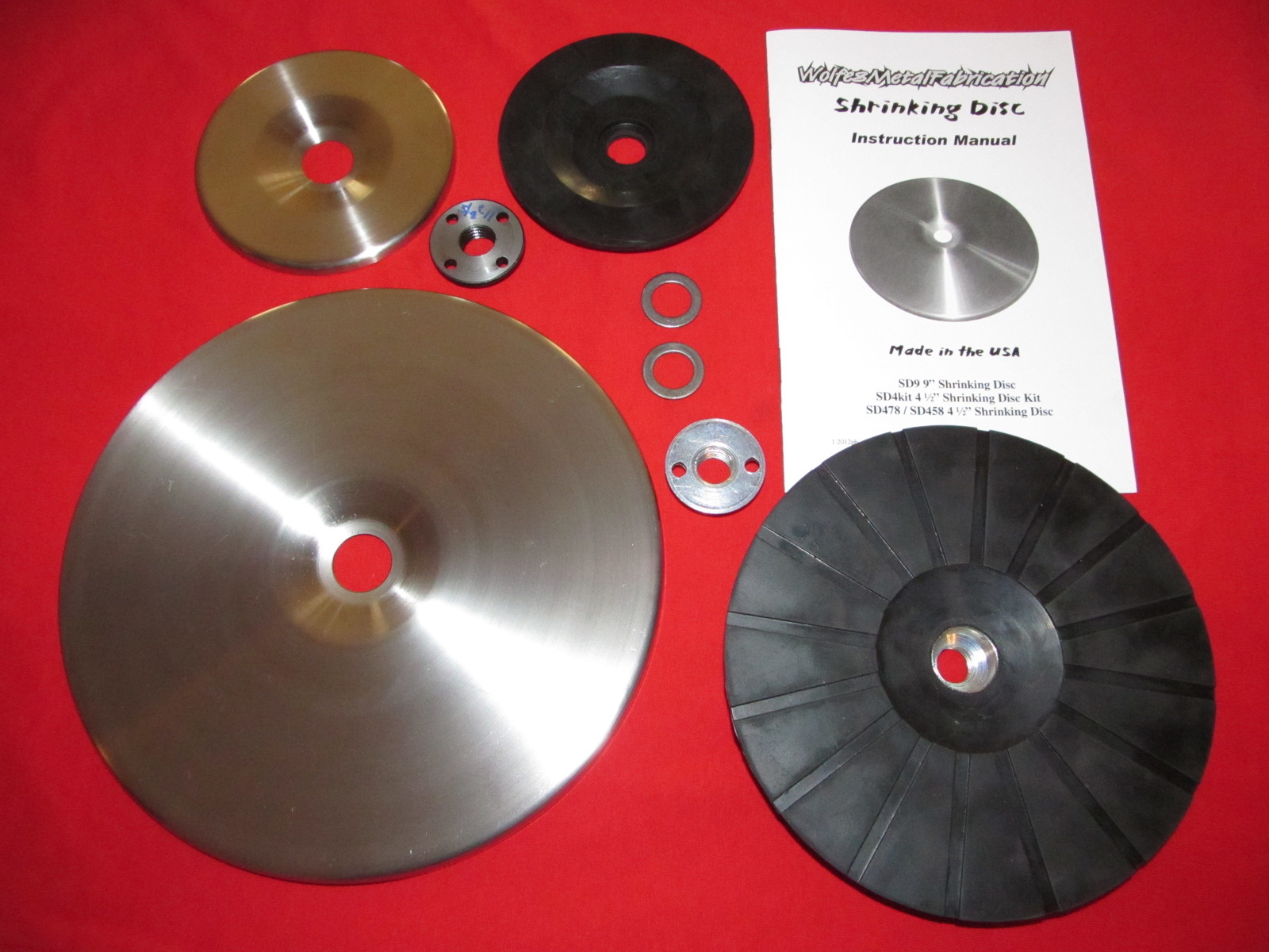 DLX49Kit, 4.5" & 9" "Easy Shrink"™ DELUXE Shrinking Disc Kit, w/ backing pads