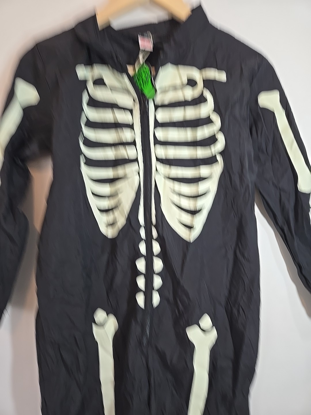 Zara Glow in the Dark Skeleton Zip Up Costume, New